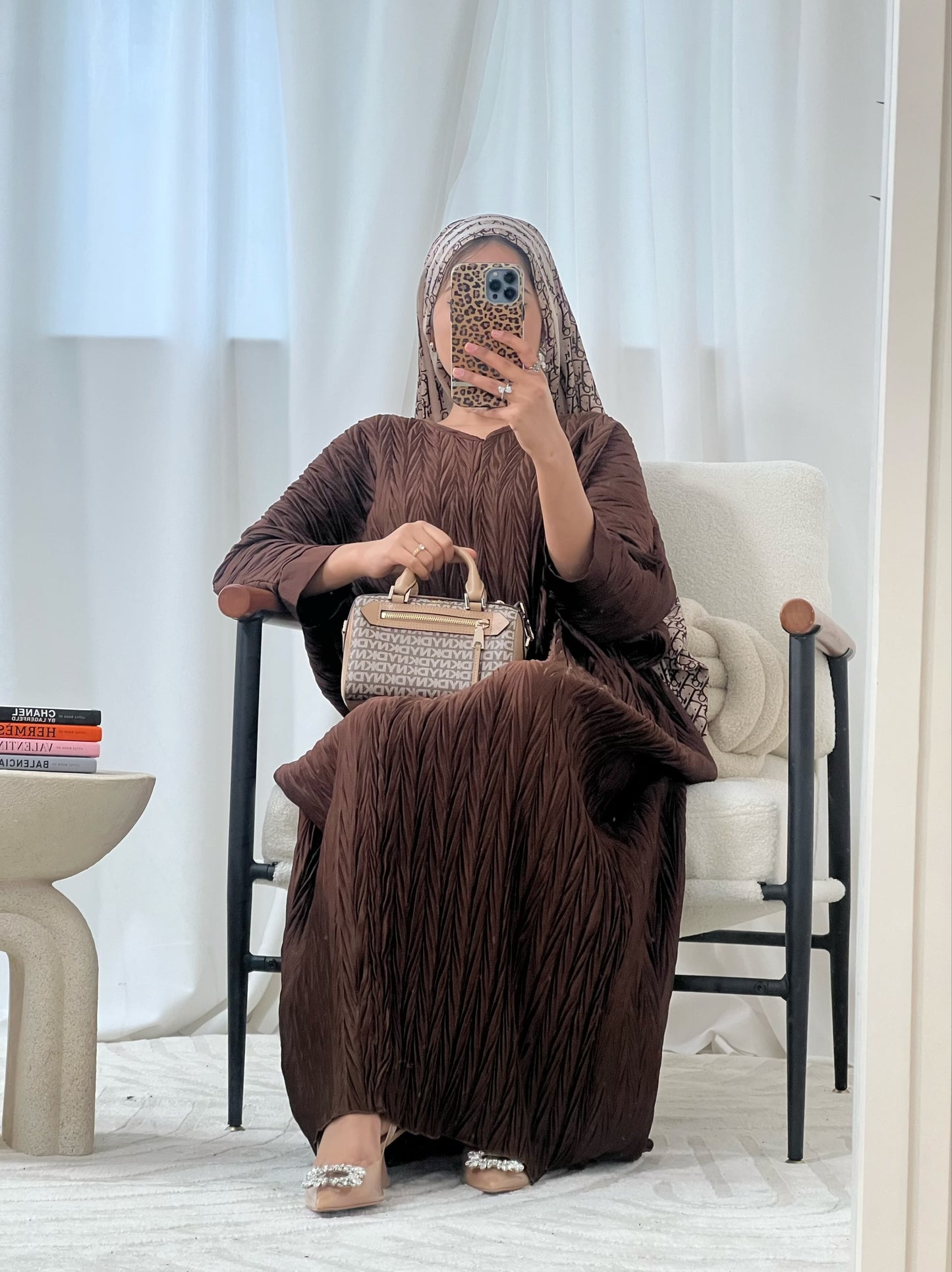 Arabella Pleated Abaya Dress