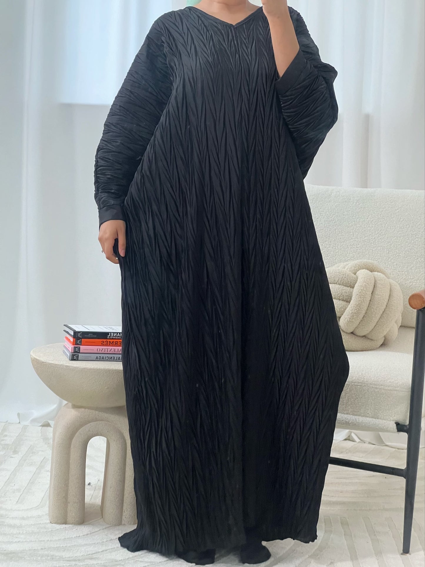 Arabella Pleated Abaya Dress