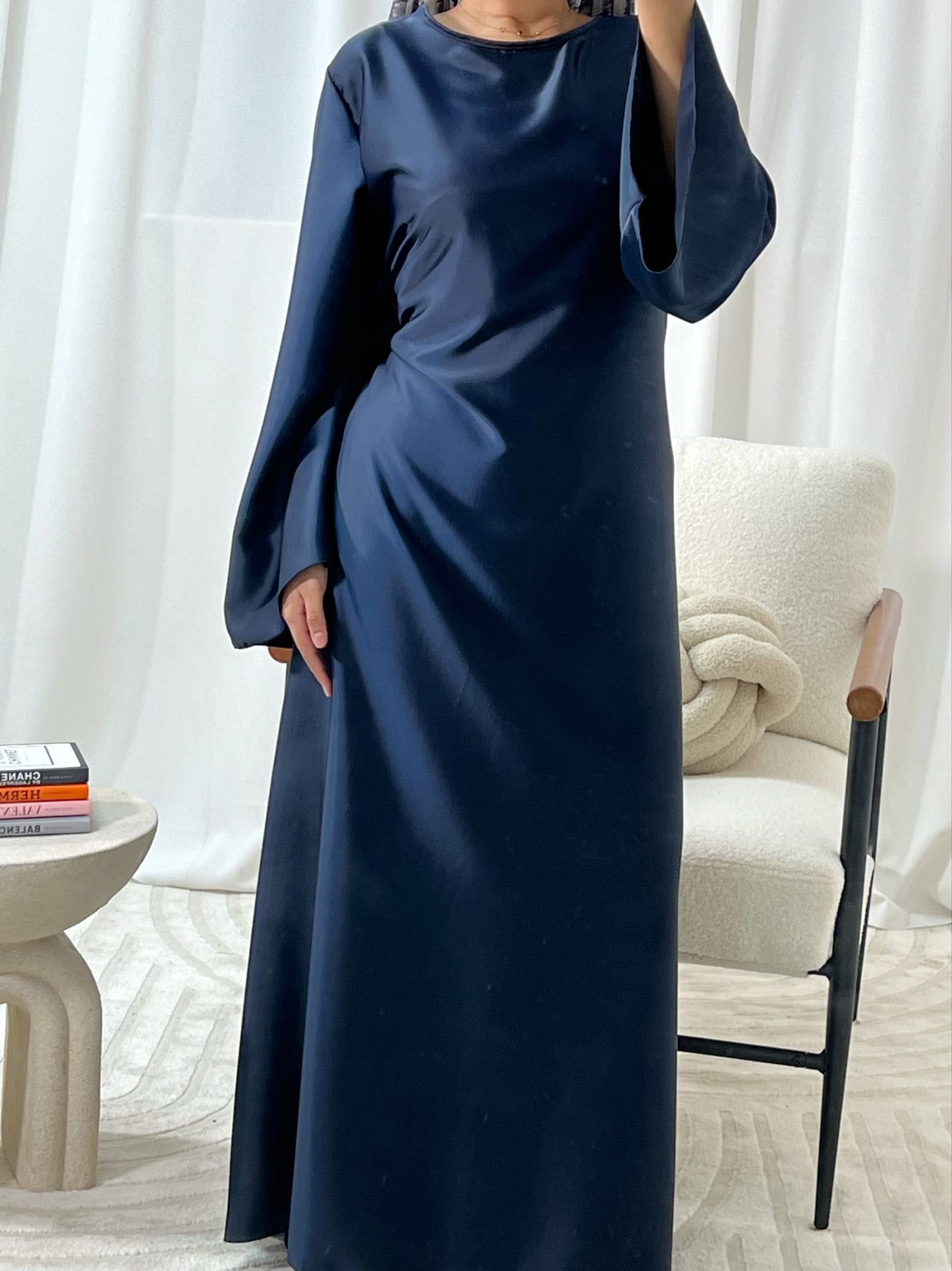 Liana Tie Up Satin Dress