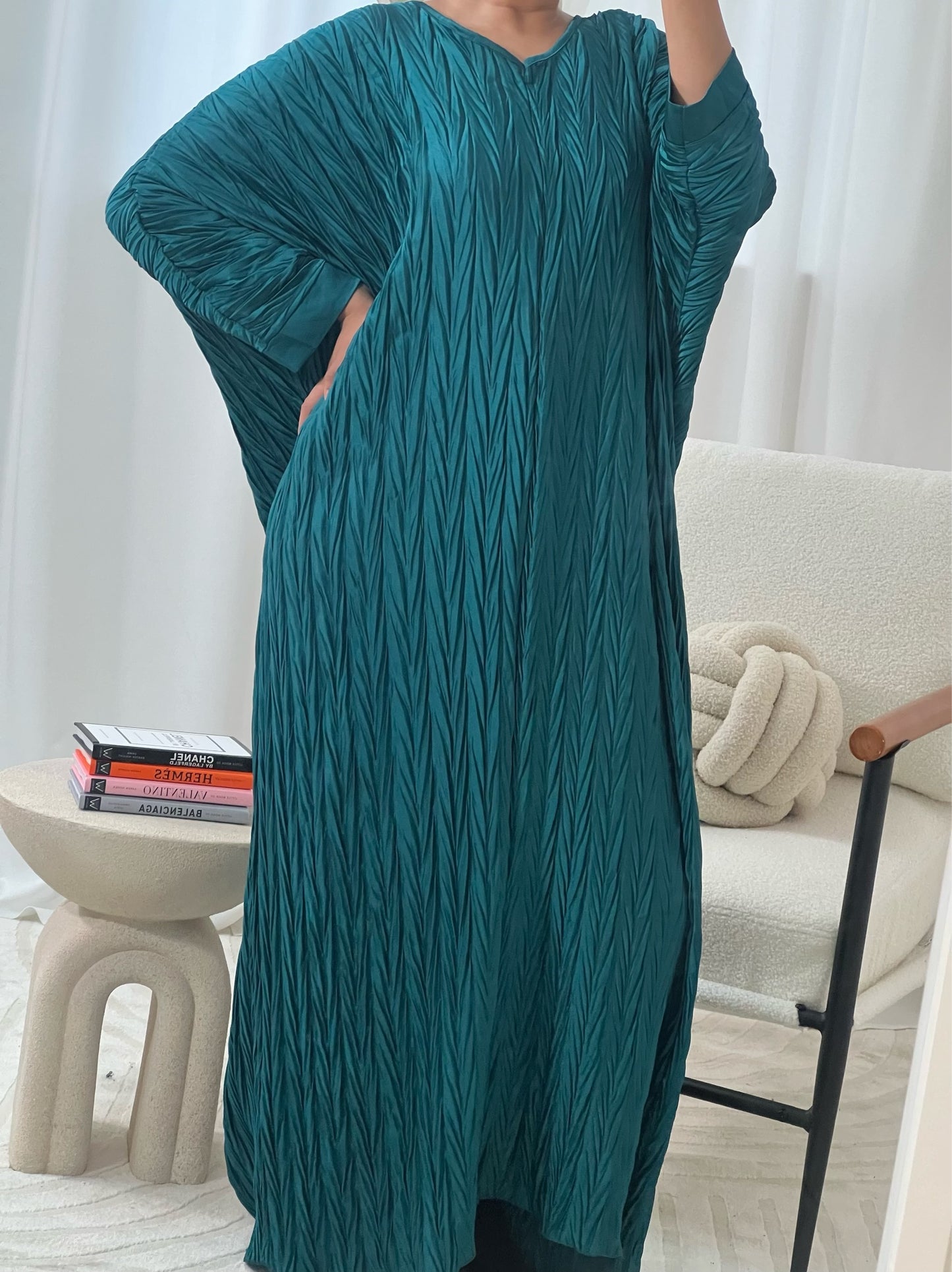Arabella Pleated Abaya Dress