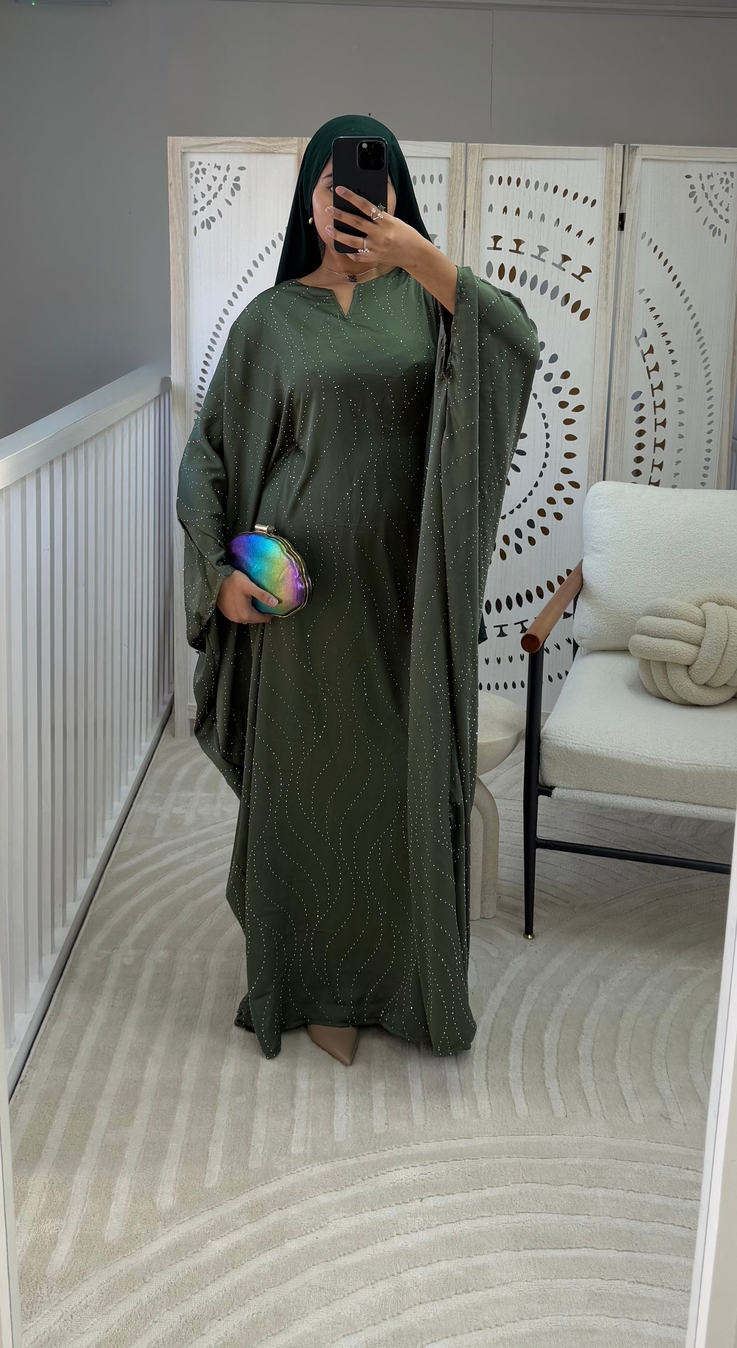 Olive Rhynestone Dress
