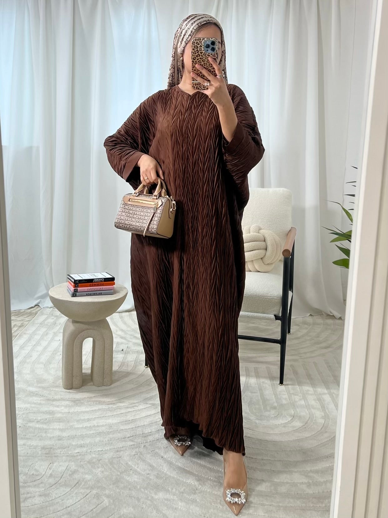 Arabella Pleated Abaya Dress