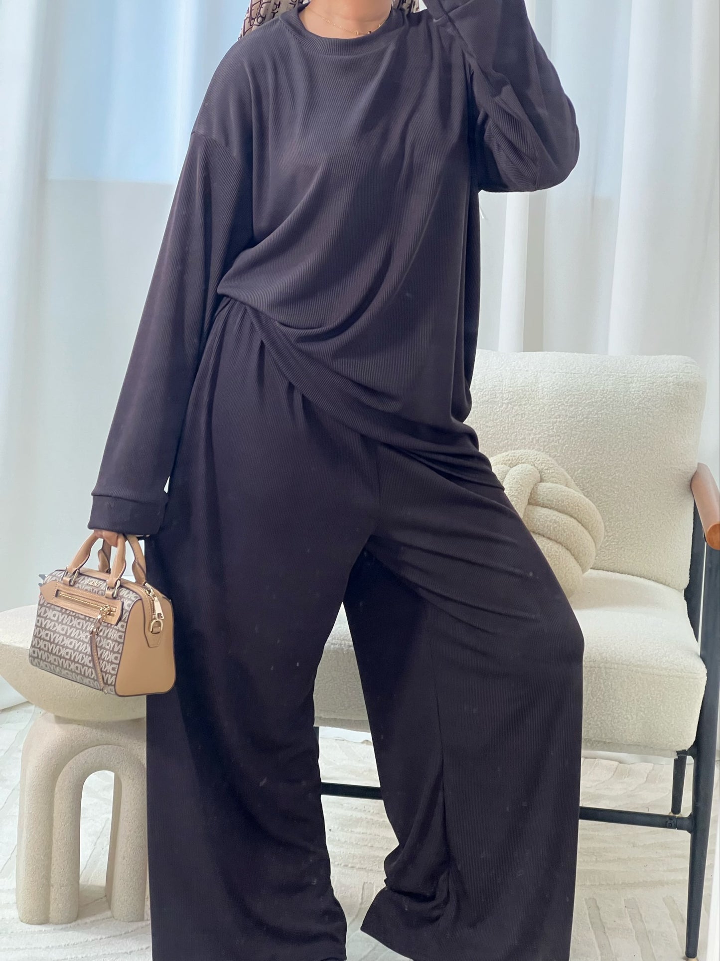 Ellie Fine Rib Co-Ord Set