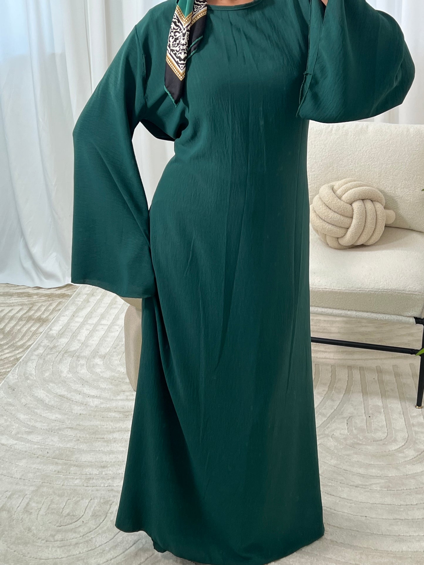 Sara Tie-Back Flare Sleeev Basic Abaya