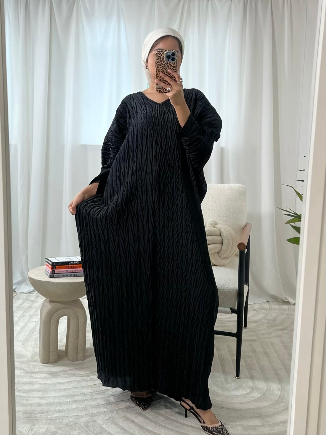 Arabella Pleated Abaya Dress