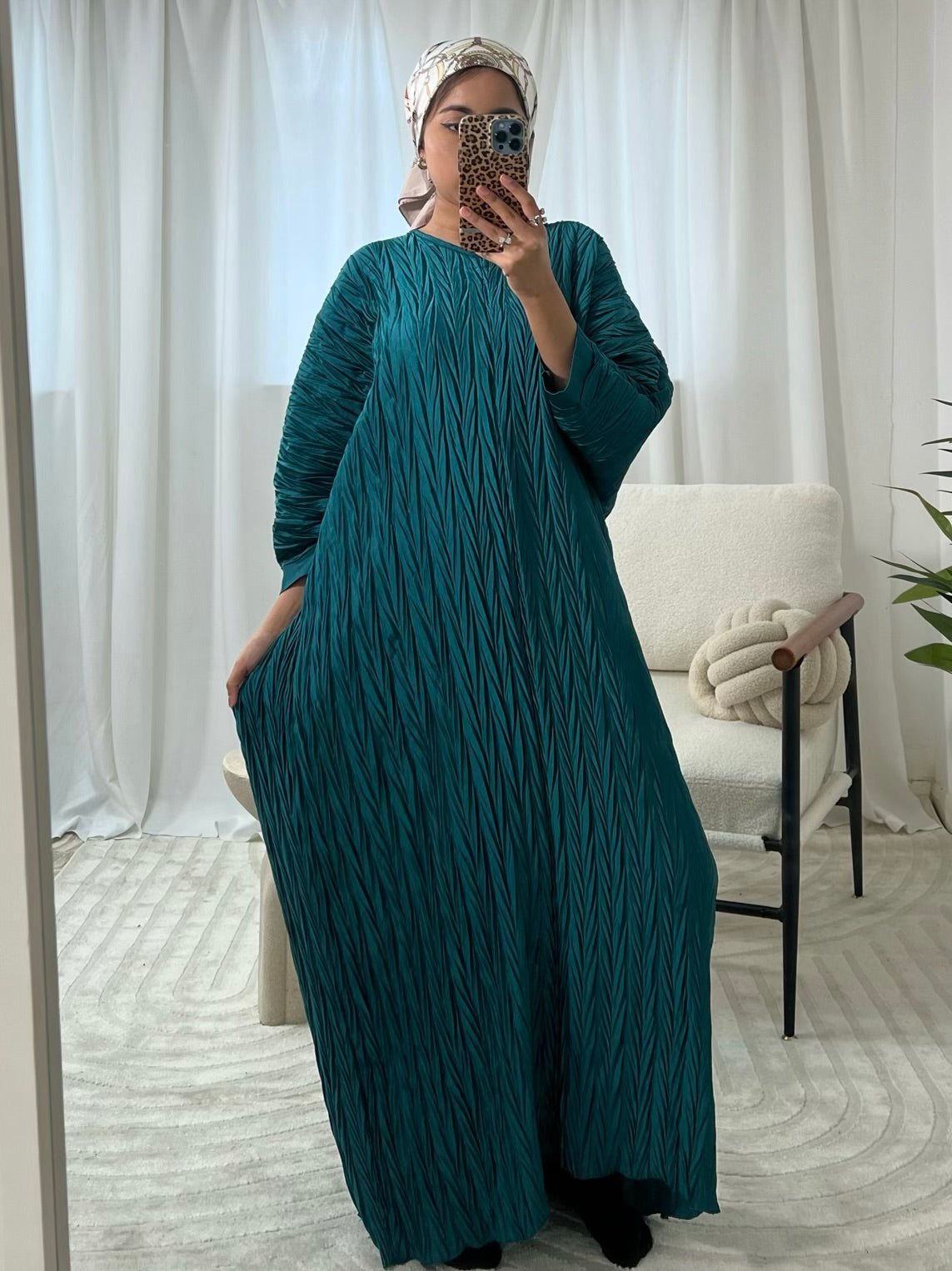 Arabella Pleated Abaya Dress