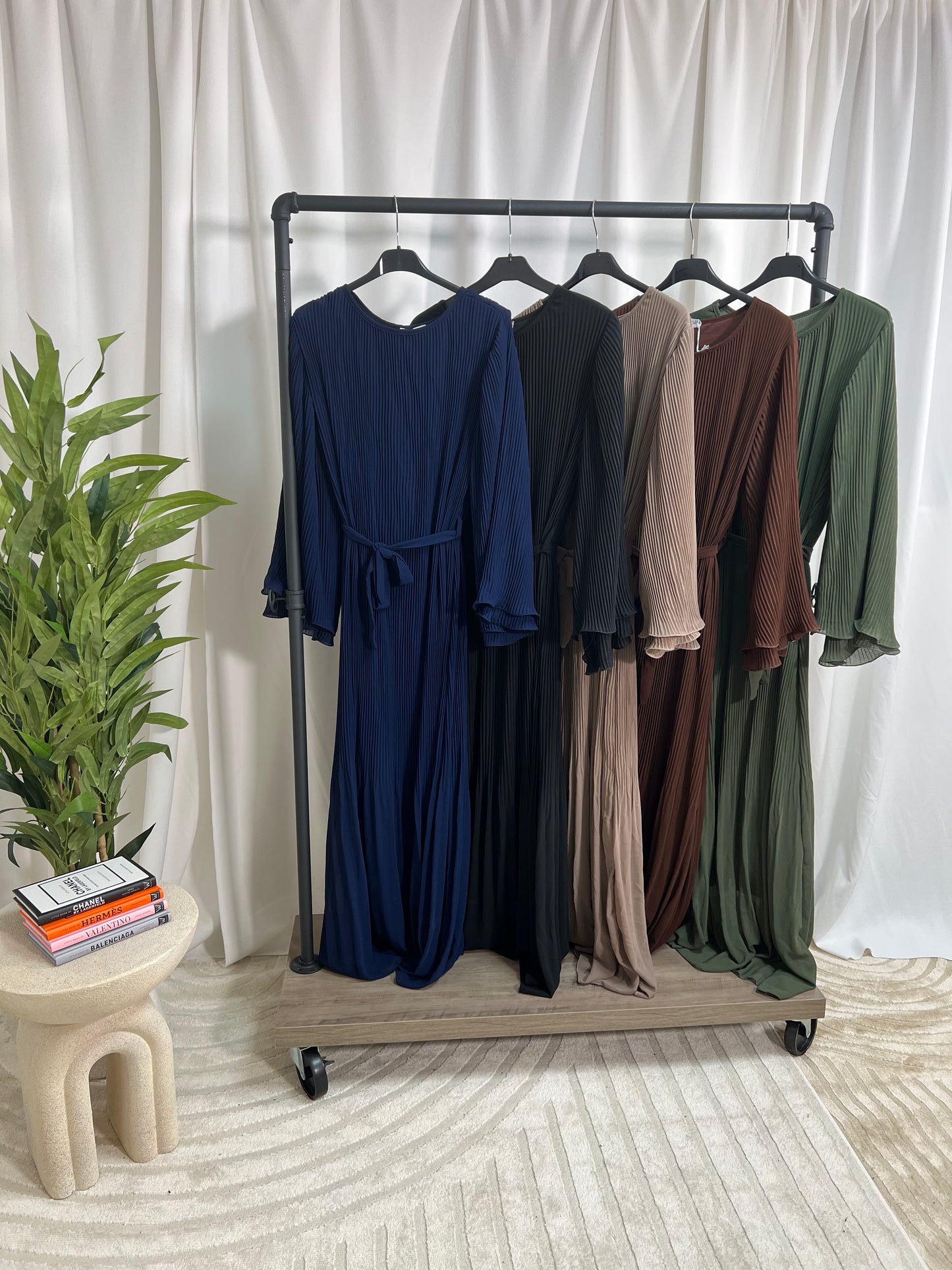 Nuha Pleated Ruffle Dress