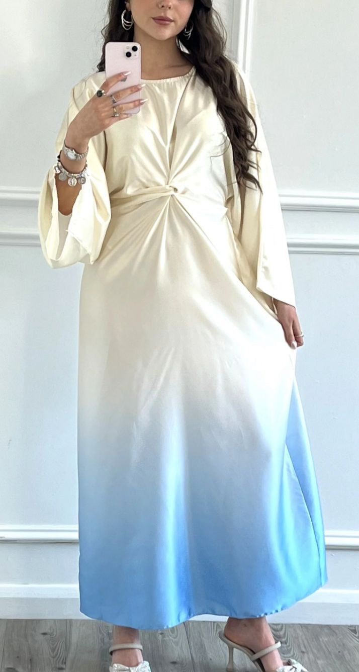 Serene Glow Knot Ombré Dress