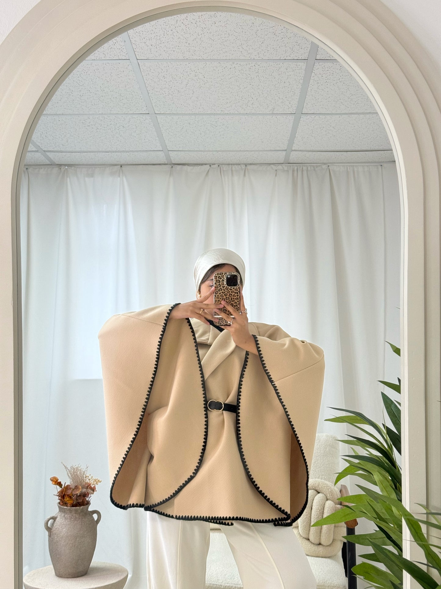 Serena Cape Coat in Camel