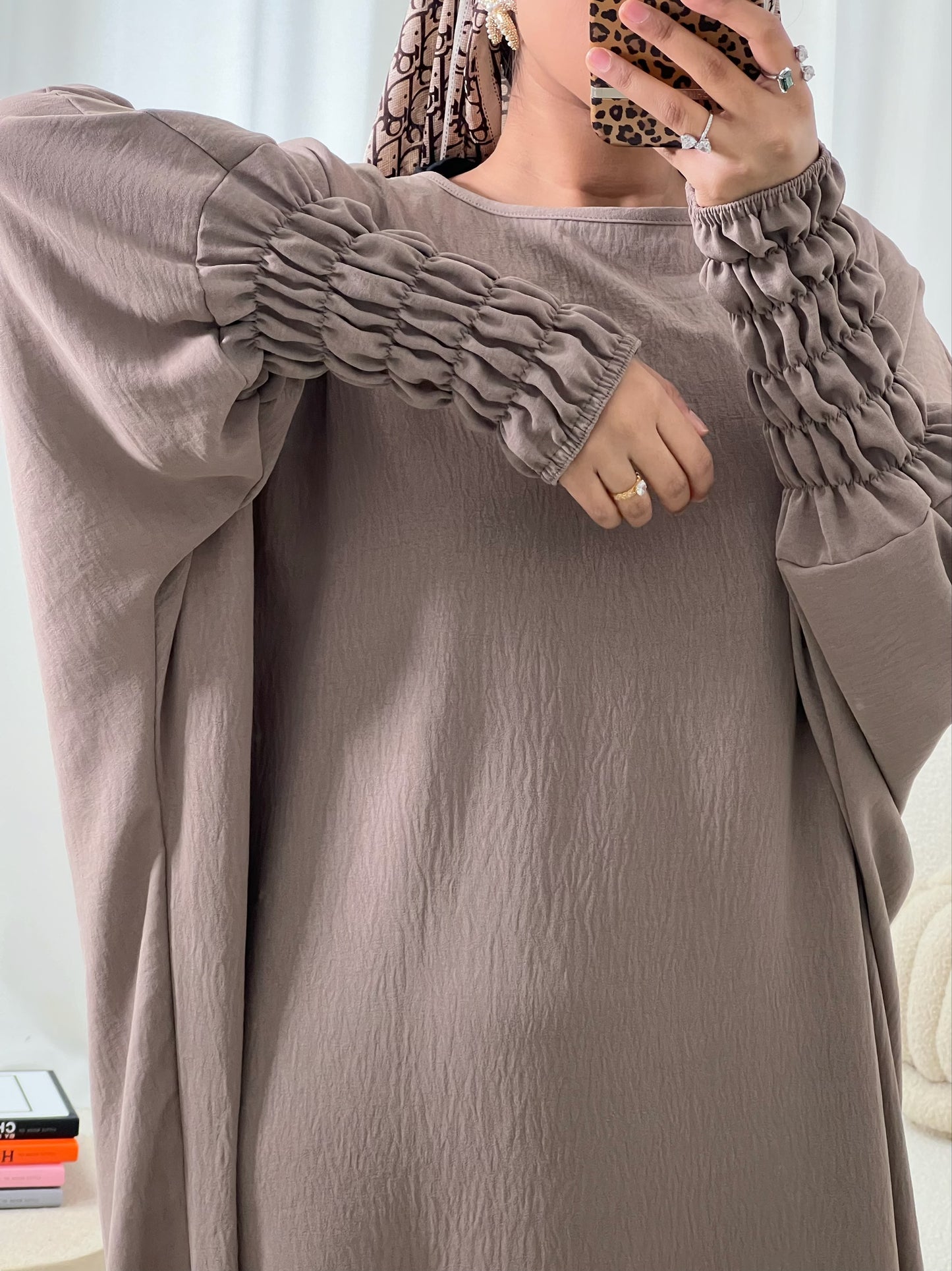 Haya Abaya with Elasticated Sleeves