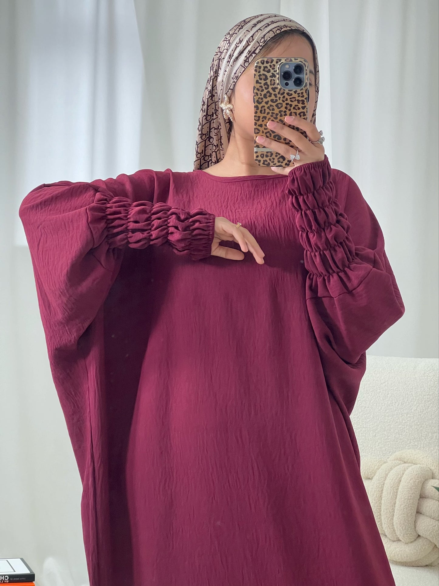 Haya Abaya with Elasticated Sleeves