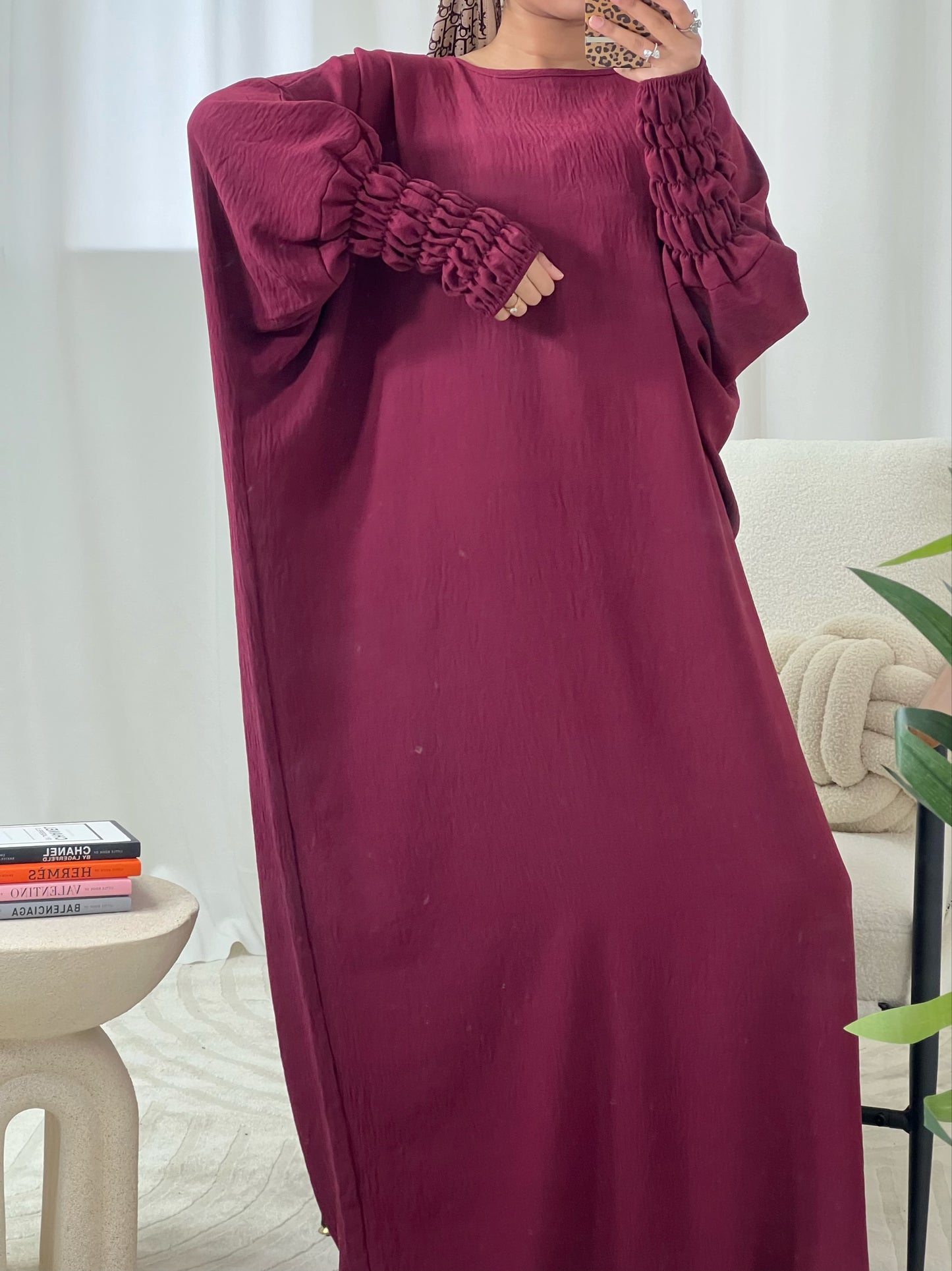 Haya Abaya with Elasticated Sleeves