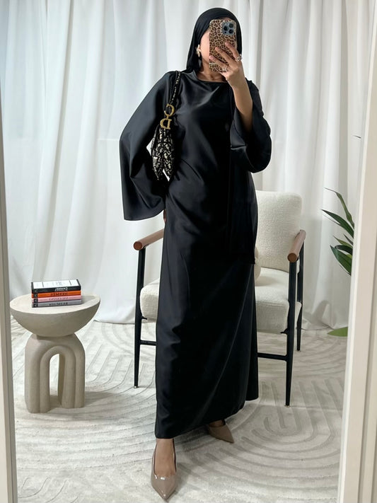 Liana Tie Up Satin Dress