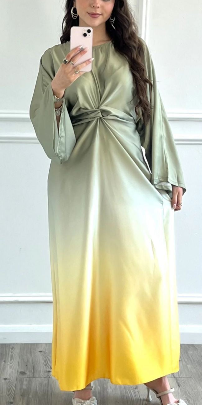 Serene Glow Knot Ombré Dress