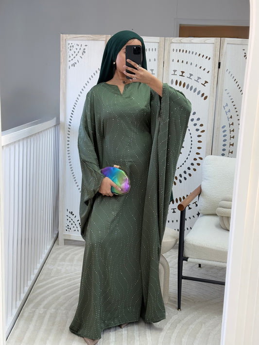 Olive Rhynestone Dress