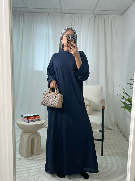 Nara Basic Ribbed Abaya Dress