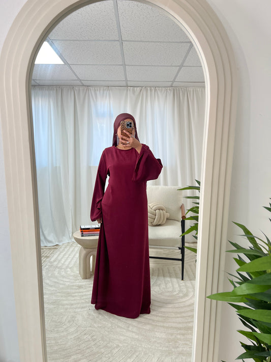 Sara Tie-Back Flare Sleeev Basic Abaya