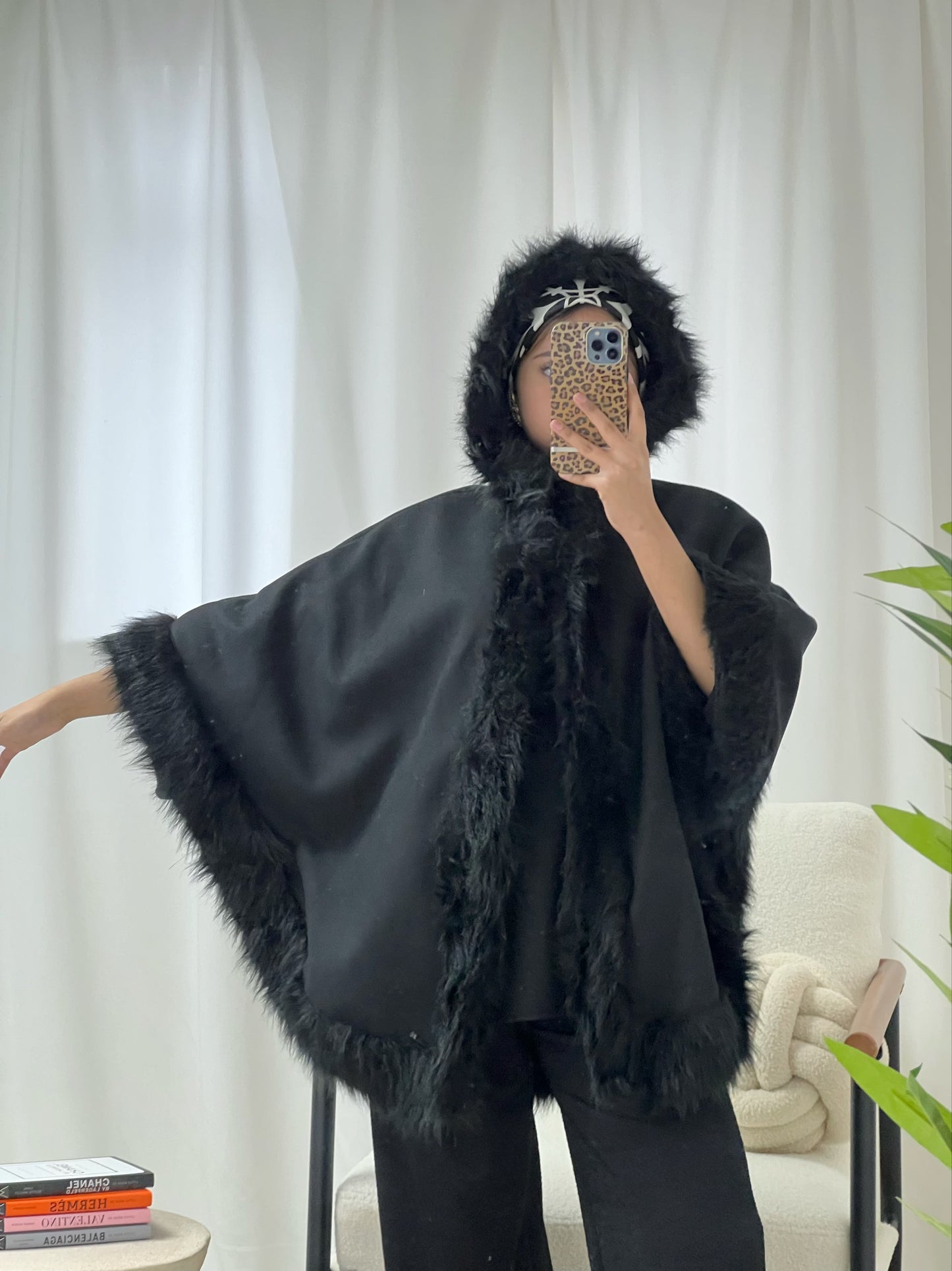 Mila Faux Fur Cape Coat