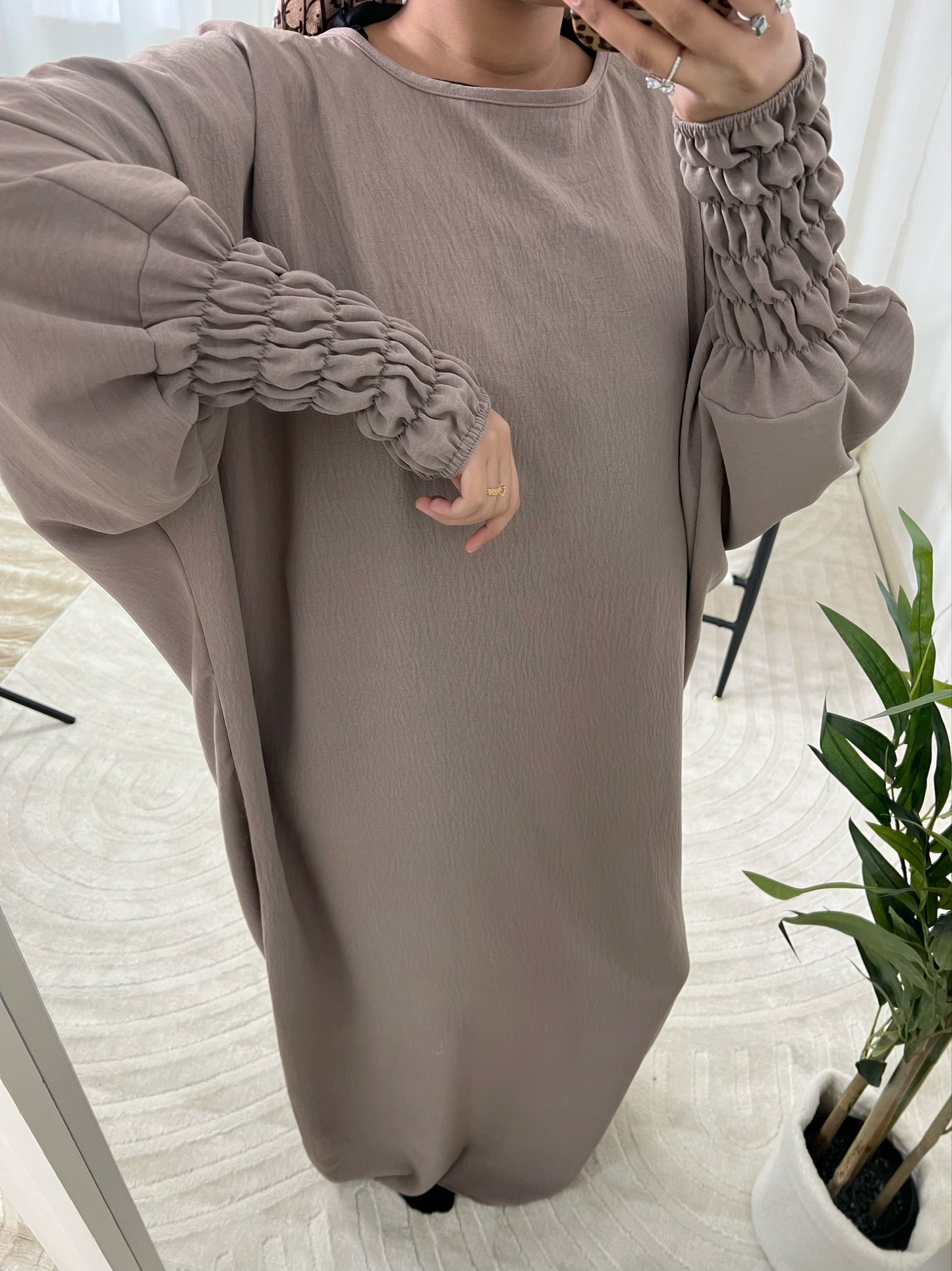 Haya Abaya with Elasticated Sleeves